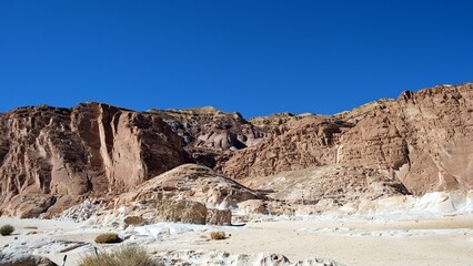 color canyon and white canyon from Sinai desert and mountains 