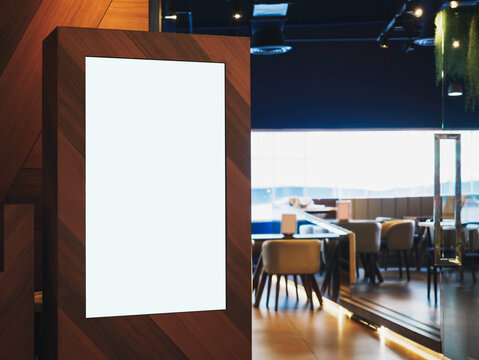Mock up Digital screen Poster Frame Blank Board Restaurant Menu 