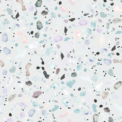 Terrazzo Texture Vector. Flooring Seamless Pattern