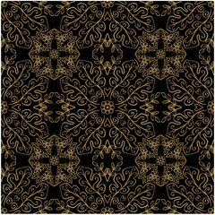 Luxury floral mandala seamless pattern background.