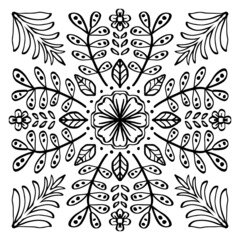 Luxury floral mandala seamless pattern background.