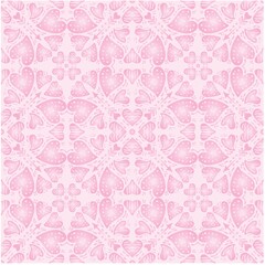 Seamless pattern mandala  decorative element with hearts 