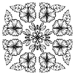 Luxury floral mandala seamless pattern background.