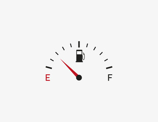 Indicator fuel icon, sign. Vector illustration. Flat design.