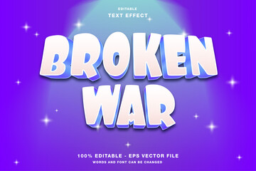 Broken War Game Title Editable Text Effect