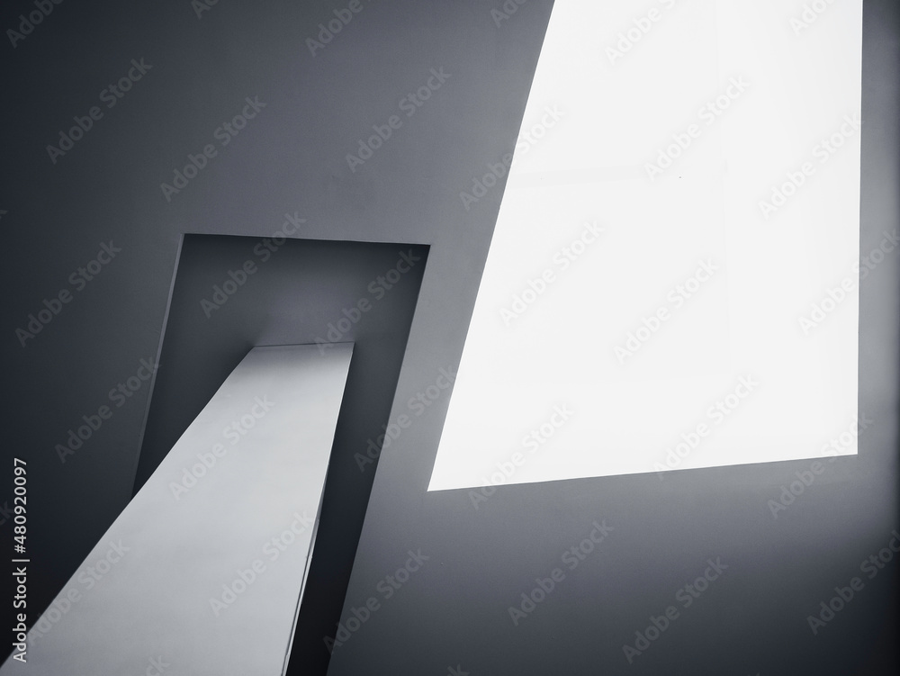Aufkleber architecture design white wall geometric abstract background