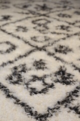 Carpet photos on the decorated floor in the room.