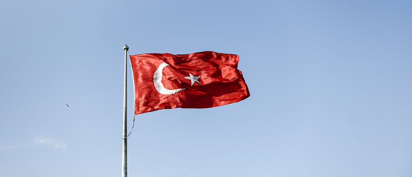 The flag of Turkey the symbol of the Turkish Republic of independence