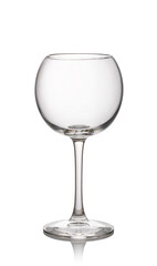 Glass on a white background
