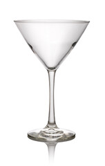 Glass on a white background