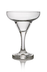 Glass on a white background