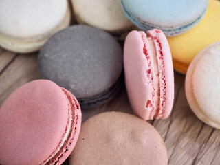 다양한 색상의 마카롱