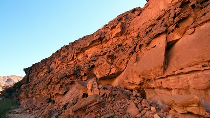 color canyon and white canyon from Sinai desert and mountains 