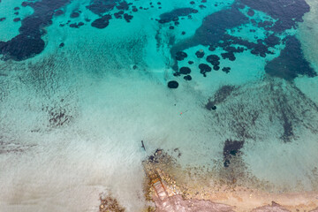 Grecka wyspa Aegina, widok z drona - obrazy, fototapety, plakaty