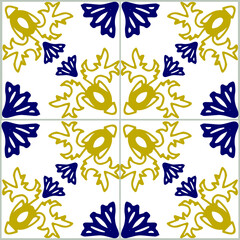 Azulejo tile seamless pattern for design