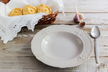 Borscht - russian traditional soup. © Olga