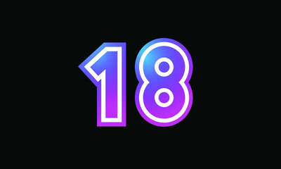 18 New Number Metaverse Color Purple Business