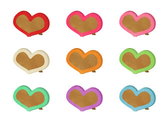 Cute heart photo frame illustration