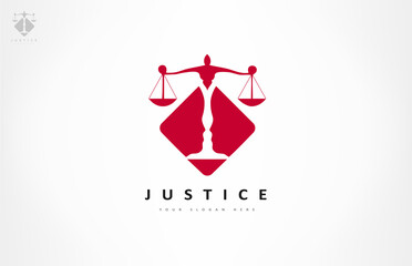 Scales of justice logo vector design
