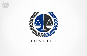 Scales of justice logo vector design