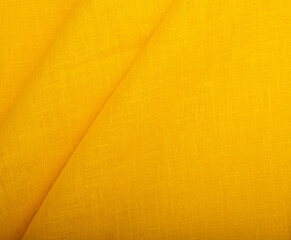 Linen texture, yellow cloth background