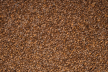The background from fresh roasted aromatic coffee beans.