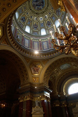 Fototapeta na wymiar Budapest (Hungary). Detail inside the St. Stephen's Basilica Cathedral in the city of Budapest