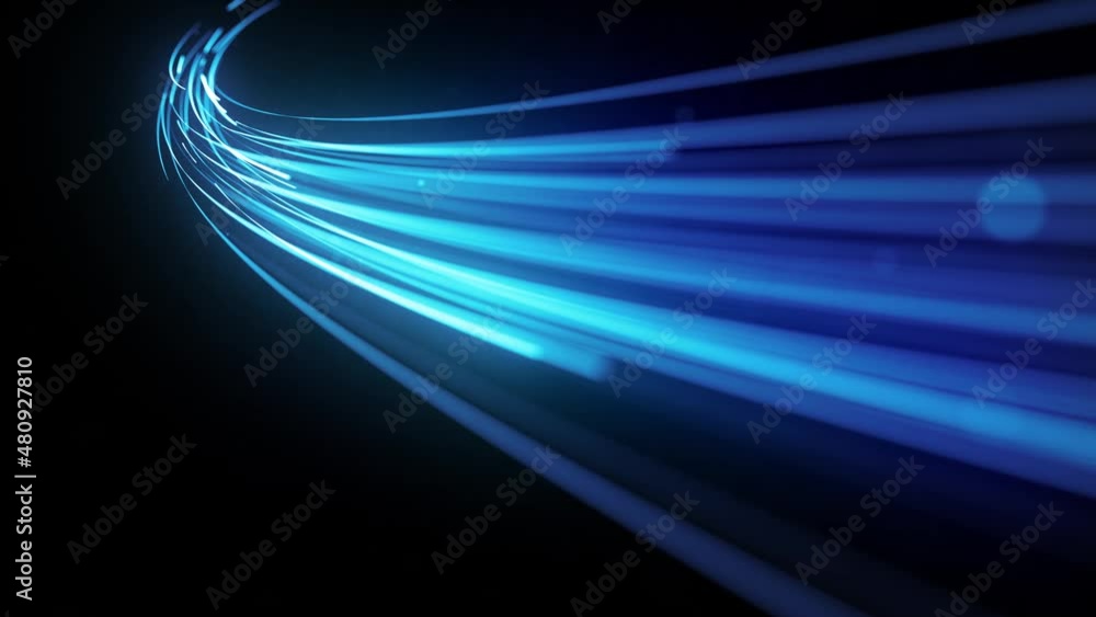 Poster abstract glowing 3d light strokes background/ 4k animation of an abstract looped wallpaper backgroun