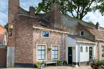 Foto auf Acrylglas 14th century wallhouses Elburg, Gelderland Province, The Netherlands © Holland-PhotostockNL