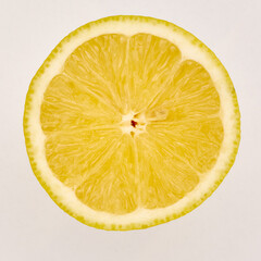 Lemon's cut on the white paper background. - 480929291