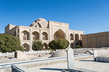 Fototapeta na wymiar Bukhara, Uzbekistan. View of Muslim shrine, Muslim pilgrimage center, mausoleum of Bahauddin Naqshbandi (first half of the sixteenth century)