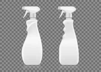 Sanitizer spray in plastic bottles template.