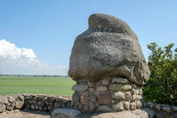 Fotobehang Roode Klif, monument commemorating the Battle of Warns (Battle of Stavoren), Friesland Province, The Netherlands © Holland-PhotostockNL