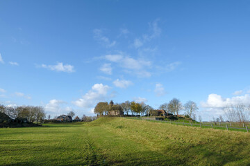 Obraz premium Kerk van Hogebeintum - Church of Hogebeintum, Friesland province, The Netherlands