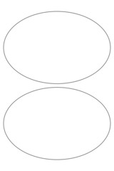 Oval label templates - Blank templates for your designs - Convenient vector templates