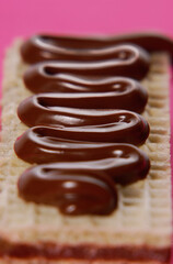 Sweet chocolate pastry cream ok chocolate cookie.