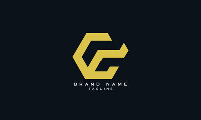 CD, DC, E, Abstract initial monogram letter alphabet logo design