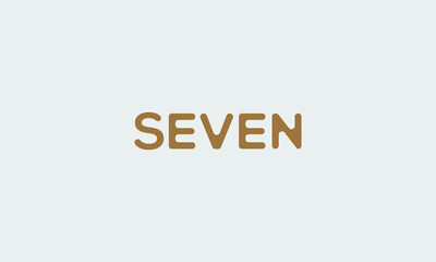 Bold number SEVEN in letters - Initial vector design - Premium Icon, Logo vector