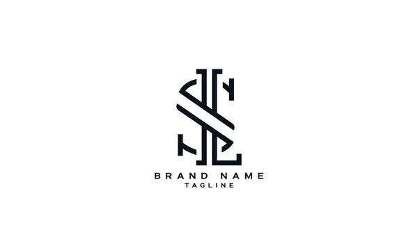 SL, LS, Abstract initial monogram letter alphabet logo design