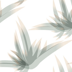 Abstract large sharp leaves of greenish-yellow color for design.3d.