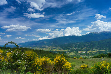 Landscape in Molise near Macchiagodena and Sant Angelo in Grotte