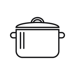 Cooking pot icon, vector illustration on white background