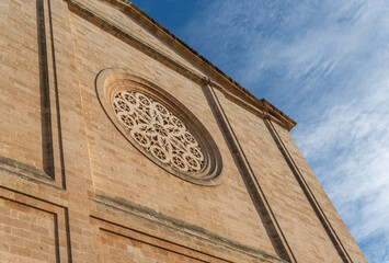 Main facade of the parish church of Sant Miquel