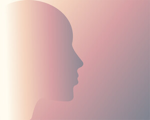 abstract design with the silhouette of a head