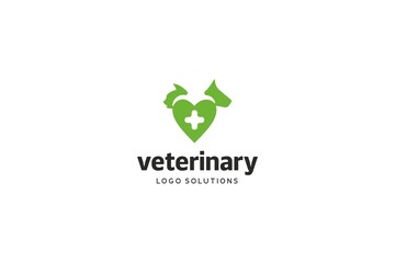 Template minimalist veterinary logo solution