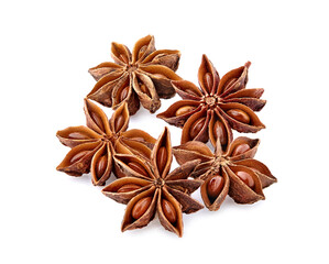 Anise  isolated on white background. Spices closeup.