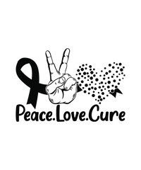 Peace love cure heart disease tshirt design