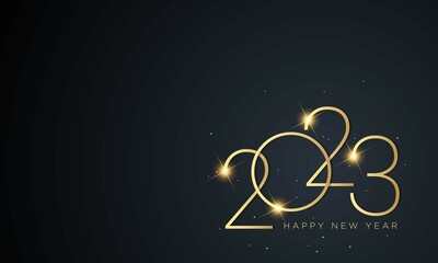 2023 Happy New Year Background Design. Greeting Card, Banner, Poster.