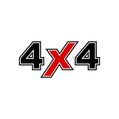 4x4 off-road emblem. © arybickii