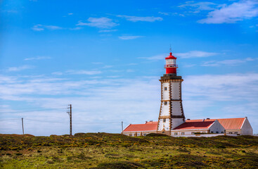 Fototapeta na wymiar Lighthouse at Cabo Espichel, Portugal
